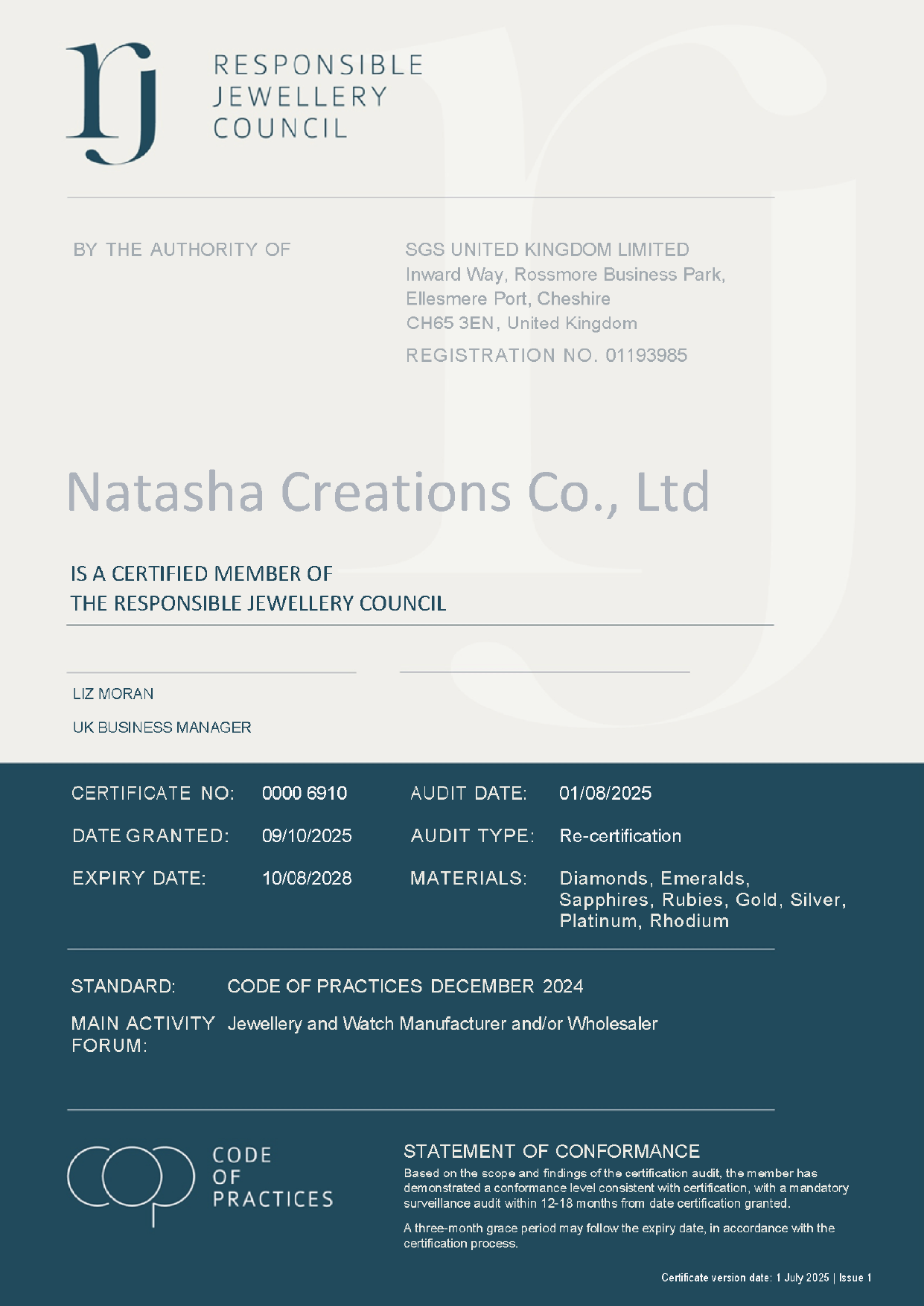 Responsible Jewellery Council (RJC)